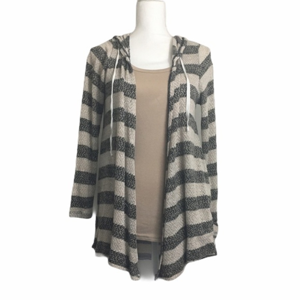 T/O striped knit open front sweater. Sz XS